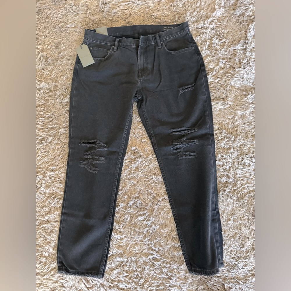 ALL SAINTS NWT (32 waist)LOW RISE DISTRESSED BOYFRIEND JEANS